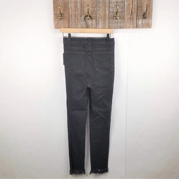 Max Studio London Jeans Womens 26 Destroyed Raw Hem Skinny - Picture 4 of 6